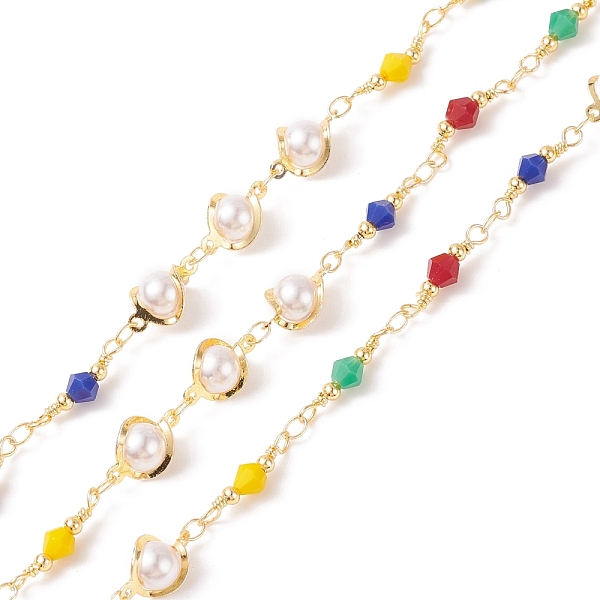 PandaHall CCB Plastic Pearl & Glass Bicone Beaded Chains, with Real 18K Gold Plated Brass Findings, Soldered, with Spools, Cadmium Free &...
PandaHall CCB Plastic Pearl & Glass Bicone Beaded Chains, with Real 18K Gold Plated Brass Findings, Soldered, with Spools, Cadmium Free &...