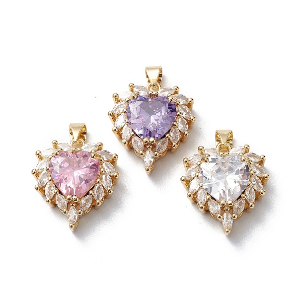 PandaHall Rack Plating Brass Cubic Zirconia Pendants, Long-Lasting Plated, Cadmium & Lead Free, Heart Charm, Real 18K Gold Plated, Mixed..., Multicolor
PandaHall Rack Plating Brass Cubic Zirconia Pendants, Long-Lasting Plated, Cadmium & Lead Free, Heart Charm, Real 18K Gold Plated, Mixed..., Multicolor