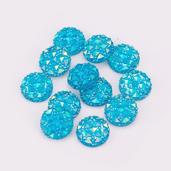 PandaHall Resin Cabochons, with AB Color Rhinestone, Half Round, Dodger Blue, 16x5mm, 40pcs/bag Resin Half Round Blue
PandaHall Resin Cabochons, with AB Color Rhinestone, Half Round, Dodger Blue, 16x5mm, 40pcs/bag Resin Half Round Blue