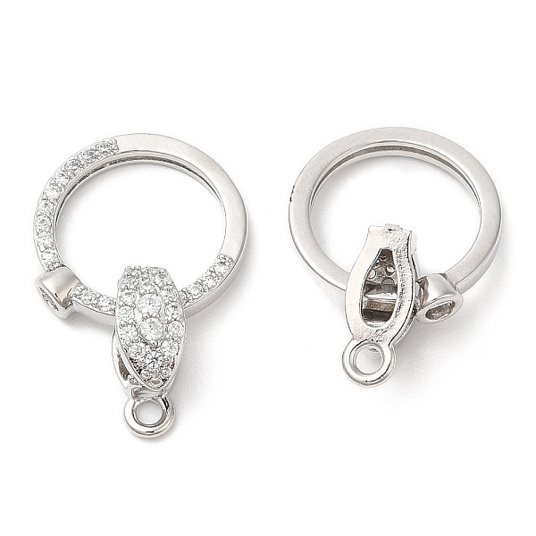 PandaHall Brass Micro Pave Clear Cubic Zirconia Fold Over Clasps, Rings, Real Platinum Plated, 22mm Brass+Cubic Zirconia Clear
PandaHall Brass Micro Pave Clear Cubic Zirconia Fold Over Clasps, Rings, Real Platinum Plated, 22mm Brass+Cubic Zirconia Clear