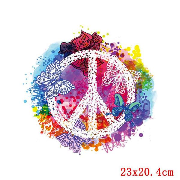 PandaHall Peace Symbol Pattern Heat Transfer Film, Iron on Vinyl, for Garment T-shirt Accessories, Butterfly, 230x204mm Plastic Butterfly
PandaHall Peace Symbol Pattern Heat Transfer Film, Iron on Vinyl, for Garment T-shirt Accessories, Butterfly, 230x204mm Plastic Butterfly
