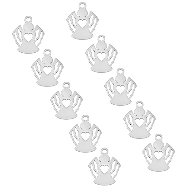 PandaHall Unicraftale 304 Stainless Steel Charms, Angel, Stainless Steel Color, 14.3x12x1mm, Hole: 1.5mm, 20pcs/box 304 Stainless Steel...
PandaHall Unicraftale 304 Stainless Steel Charms, Angel, Stainless Steel Color, 14.3x12x1mm, Hole: 1.5mm, 20pcs/box 304 Stainless Steel...