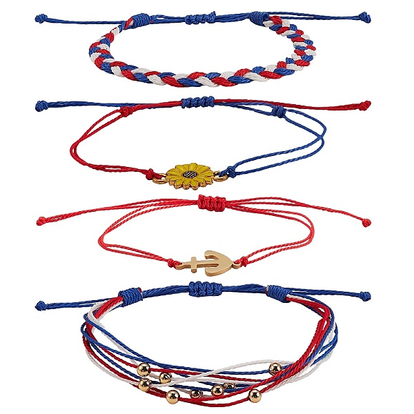 PandaHall 4Pcs 4 Style Flower & Anchor Braided Bead Bracelets Set, Mutli String Bracelets for Women, Mixed Color, 1-7/8~3-3/4 inch..., Multicolor
PandaHall 4Pcs 4 Style Flower & Anchor Braided Bead Bracelets Set, Mutli String Bracelets for Women, Mixed Color, 1-7/8~3-3/4 inch..., Multicolor