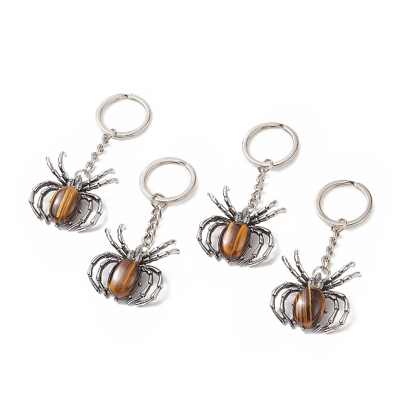 PandaHall Spider Natural Tiger Eye Pendant Keychain, with Brass Findings, 7.8~7.9cm Tiger Eye Spider
PandaHall Spider Natural Tiger Eye Pendant Keychain, with Brass Findings, 7.8~7.9cm Tiger Eye Spider