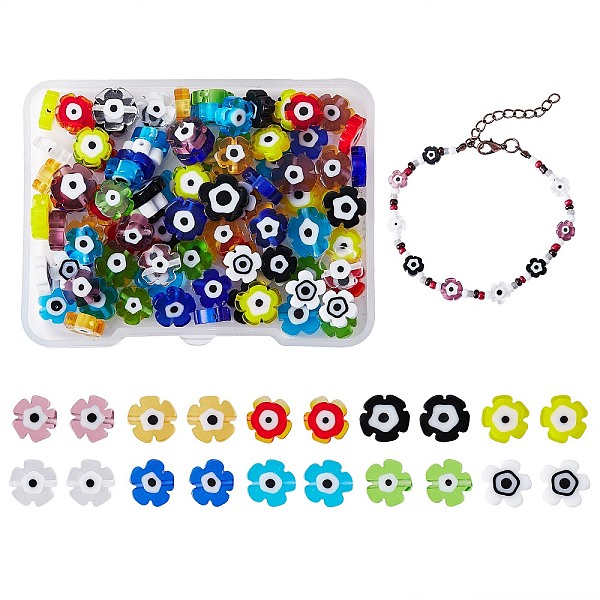 PandaHall 120Pcs 10Colors Handmade Evil Eye Lampwork Beads, Flower, Mixed Color, 7~9x7~9x3mm, Hole: 0.8mm, 12pcs/color Lampwork Flower..., Multicolor
PandaHall 120Pcs 10Colors Handmade Evil Eye Lampwork Beads, Flower, Mixed Color, 7~9x7~9x3mm, Hole: 0.8mm, 12pcs/color Lampwork Flower..., Multicolor