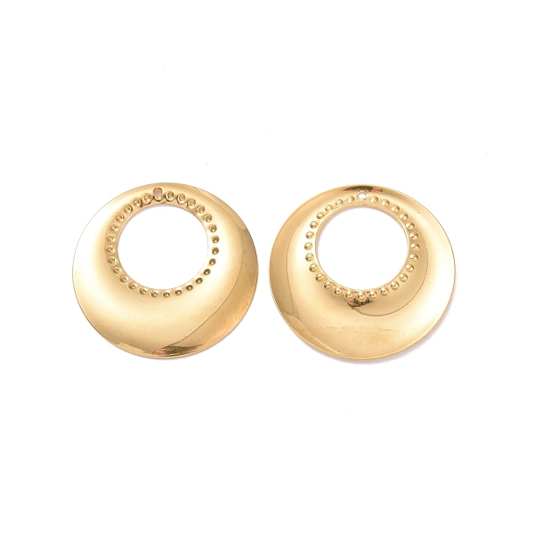 PandaHall 304 Stainless Steel Pendants, Dot Textured Ring Charm, Golden, 32x1mm, Hole: 1.5mm 304 Stainless Steel Ring
PandaHall 304 Stainless Steel Pendants, Dot Textured Ring Charm, Golden, 32x1mm, Hole: 1.5mm 304 Stainless Steel Ring
