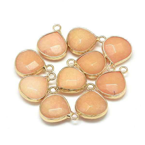 PandaHall Natural White Jade Pendants, with Nickel Free Brass Findings, Faceted, Dyed, teardrop, Golden, Sandy Brown, 17.5x13.5x6.5mm, Hole...
PandaHall Natural White Jade Pendants, with Nickel Free Brass Findings, Faceted, Dyed, teardrop, Golden, Sandy Brown, 17.5x13.5x6.5mm, Hole...