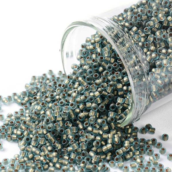 PandaHall TOHO Round Seed Beads, Japanese Seed Beads, (995FM) Bronze Lined Aqua Matte, 15/0, 1.5mm, Hole: 0.7mm, about 3000pcs/bottle..., Brown
PandaHall TOHO Round Seed Beads, Japanese Seed Beads, (995FM) Bronze Lined Aqua Matte, 15/0, 1.5mm, Hole: 0.7mm, about 3000pcs/bottle..., Brown