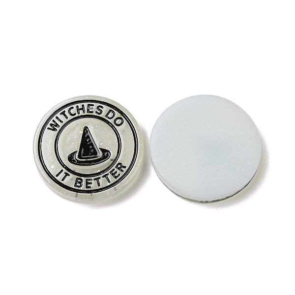 PandaHall Halloween Resin Cabochons, with Glitter Powder, Flat Round with Witch Hat Pattern, White, 29.5x5mm Resin Hat White
PandaHall Halloween Resin Cabochons, with Glitter Powder, Flat Round with Witch Hat Pattern, White, 29.5x5mm Resin Hat White