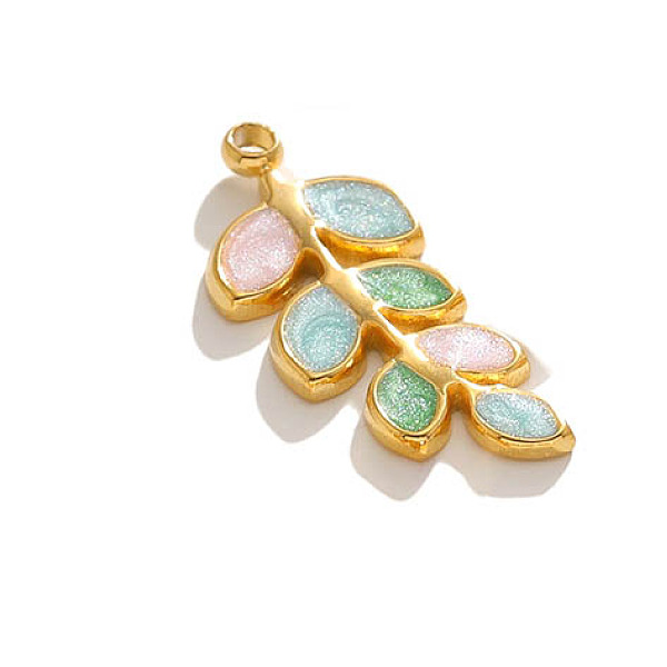 PandaHall Stainless Steel Pendants, with Enamel, Golden, Leafy Branch Charms, Aqua, 20x8mm, Hole: 1.5mm Stainless Steel+Enamel Leaf Cyan
PandaHall Stainless Steel Pendants, with Enamel, Golden, Leafy Branch Charms, Aqua, 20x8mm, Hole: 1.5mm Stainless Steel+Enamel Leaf Cyan