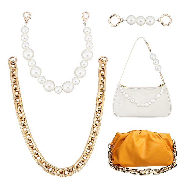 PandaHall 3Pcs 3 Style Bag Handle Sets, with ABS Pearl Beads, Alloy Clasps and Plastic Cable Chain Bag Strap, for Bag Straps Replacement...
PandaHall 3Pcs 3 Style Bag Handle Sets, with ABS Pearl Beads, Alloy Clasps and Plastic Cable Chain Bag Strap, for Bag Straps Replacement...