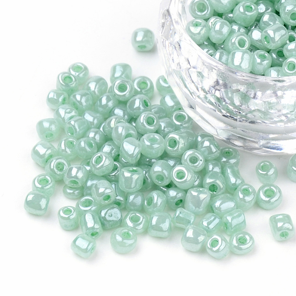 PandaHall Glass Seed Beads, Ceylon, Round, Aqua, 3mm, Hole: 1mm, about 2222pcs/100g Glass Cyan
PandaHall Glass Seed Beads, Ceylon, Round, Aqua, 3mm, Hole: 1mm, about 2222pcs/100g Glass Cyan