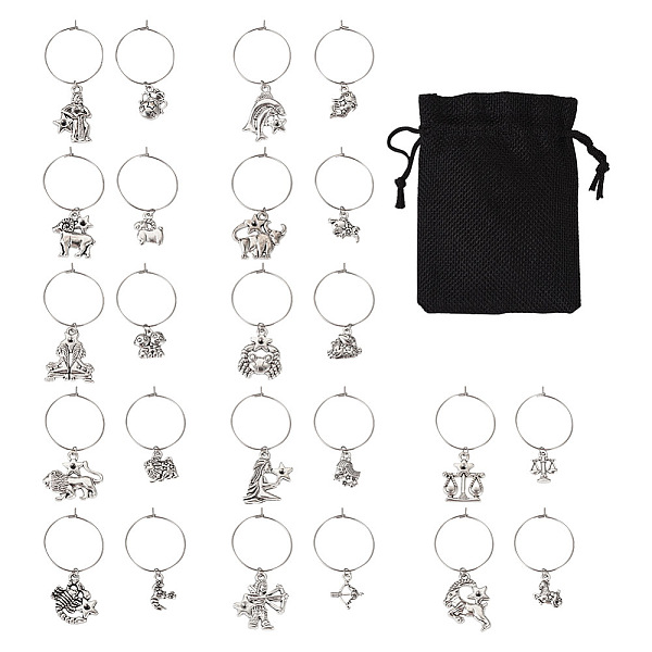 PandaHall 48Pcs 24 Style 12 Constellations Alloy Wine Glass Charms with Rhinestone, with 316 Surgical Stainless Steel Hoop Earring Findings...
PandaHall 48Pcs 24 Style 12 Constellations Alloy Wine Glass Charms with Rhinestone, with 316 Surgical Stainless Steel Hoop Earring Findings...