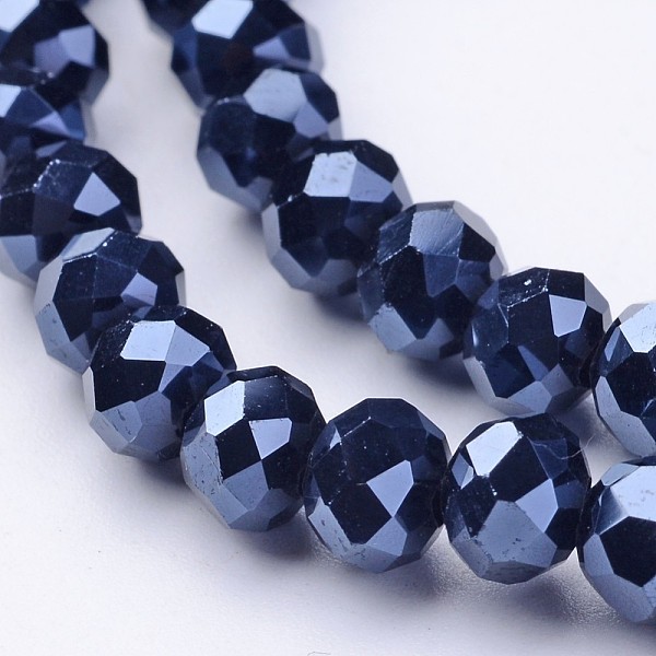 PandaHall Full Plated Faceted Rondelle Electroplate Glass Beads Strands, Hematite Plated, 6x4mm, Hole: 1mm, about 85pcs/strand, 16 inch...
PandaHall Full Plated Faceted Rondelle Electroplate Glass Beads Strands, Hematite Plated, 6x4mm, Hole: 1mm, about 85pcs/strand, 16 inch...