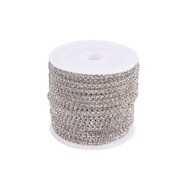PandaHall Brass Rhinestone Strass Chains, Rhinestone Cup Chains, Silver, 2mm, about 10m/roll Brass Clear
PandaHall Brass Rhinestone Strass Chains, Rhinestone Cup Chains, Silver, 2mm, about 10m/roll Brass Clear