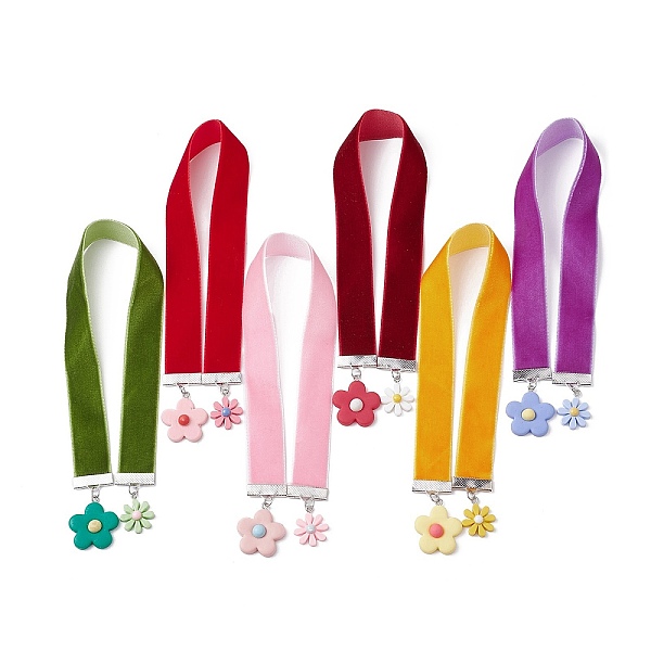 PandaHall 6Pcs 6 Colors Velvet Ribbon Bookmarks, Flower Opaque Resin Pendant Bookmarks , Mixed Color, 355~360x20x2mm, 1pc/color Resin Flower..., Multicolor
PandaHall 6Pcs 6 Colors Velvet Ribbon Bookmarks, Flower Opaque Resin Pendant Bookmarks , Mixed Color, 355~360x20x2mm, 1pc/color Resin Flower..., Multicolor