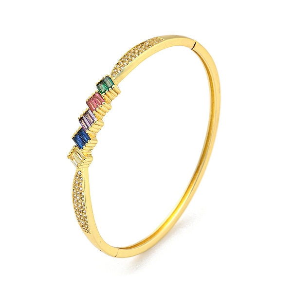 PandaHall Brass Micro Pave Clear Cubic Zirconia Hinged Bangles, Rhombus Colorful Glass Bangles for Women, Real 18K Gold Plated, Inner...
PandaHall Brass Micro Pave Clear Cubic Zirconia Hinged Bangles, Rhombus Colorful Glass Bangles for Women, Real 18K Gold Plated, Inner...
