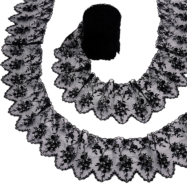 PandaHall 7.5 Yards Flower Pattern Artificial Fibers Lace Embroidery Sewing Trimming, DIY Garment Accessories, Black, 109~110x0.6mm Fibre...
PandaHall 7.5 Yards Flower Pattern Artificial Fibers Lace Embroidery Sewing Trimming, DIY Garment Accessories, Black, 109~110x0.6mm Fibre...