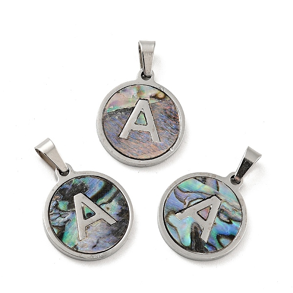 PandaHall 304 Stainless Steel with Paua Shell Pendants, Stainless Steel Color, Flat Round with Letter Charm, Letter.A, 18x16x1.5mm, Hole...
PandaHall 304 Stainless Steel with Paua Shell Pendants, Stainless Steel Color, Flat Round with Letter Charm, Letter.A, 18x16x1.5mm, Hole...