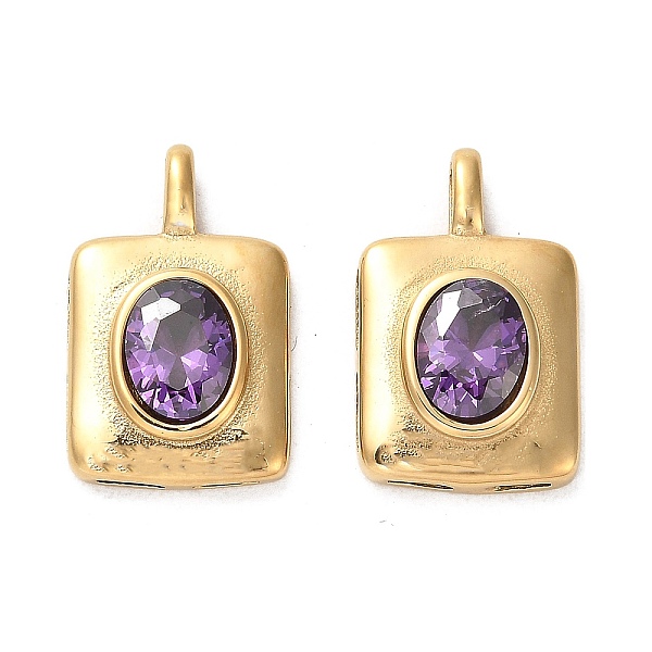 PandaHall Real 14K Gold Plated 304 Stainless Steel Pendants, with Glass Rhinestone, Rectangle Charms, Amethyst, 20x12.5x4.5mm, Hole: 4.5x2mm..., Purple
PandaHall Real 14K Gold Plated 304 Stainless Steel Pendants, with Glass Rhinestone, Rectangle Charms, Amethyst, 20x12.5x4.5mm, Hole: 4.5x2mm..., Purple