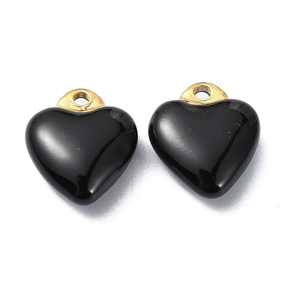 PandaHall Ion Plating(IP) Real 18K Gold Plated 304 Stainless Steel Pendants, with Enamel, Heart Charms, Black, 12x10.5x5mm, Hole: 1.2mm...
PandaHall Ion Plating(IP) Real 18K Gold Plated 304 Stainless Steel Pendants, with Enamel, Heart Charms, Black, 12x10.5x5mm, Hole: 1.2mm...