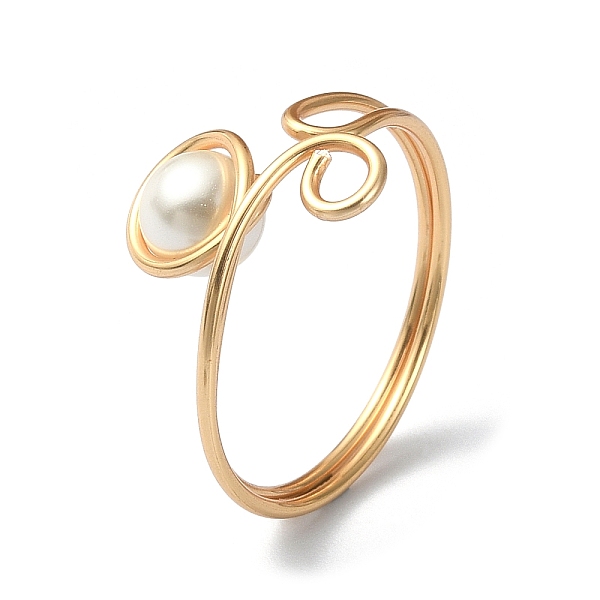 PandaHall Alloy Wire Wrap Open Cuff Ring with Shell Pearl, Golden, US Size 9 3/4(19.5mm) Shell Pearl
PandaHall Alloy Wire Wrap Open Cuff Ring with Shell Pearl, Golden, US Size 9 3/4(19.5mm) Shell Pearl