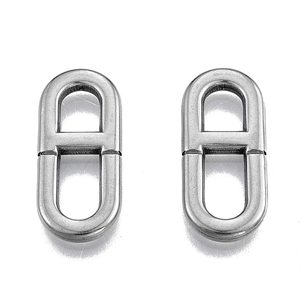PandaHall 201 Stainless Steel Connector Charms, Oval, Stainless Steel Color, 24x11x2mm, Hole: 5x6mm & 5x9mm Stainless Steel+Rhinestone Oval
PandaHall 201 Stainless Steel Connector Charms, Oval, Stainless Steel Color, 24x11x2mm, Hole: 5x6mm & 5x9mm Stainless Steel+Rhinestone Oval
