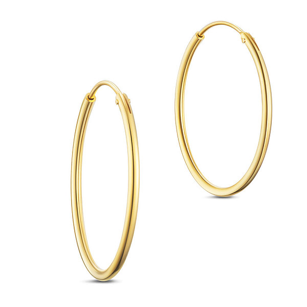 PandaHall SHEGRACE 925 Sterling Silver Hoop Earrings, Golden, 25mm Sterling Silver
PandaHall SHEGRACE 925 Sterling Silver Hoop Earrings, Golden, 25mm Sterling Silver