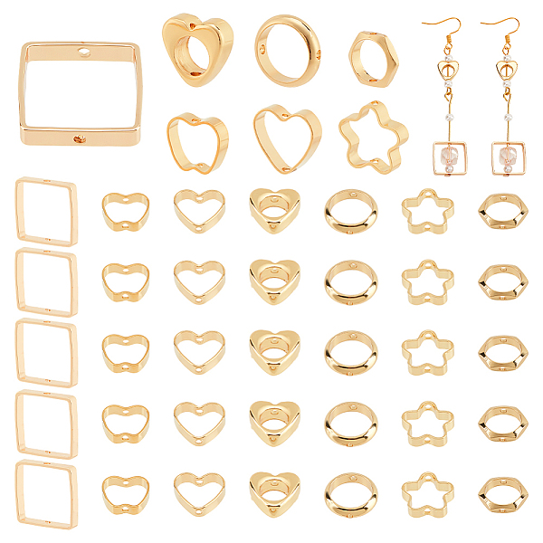 PandaHall 42Pcs 7 Style Brass Bead Frames, Long-Lasting Plated, Cadmium Free & Nickel Free & Lead Free, Hexagon & Ring & Star, Real 18K...
PandaHall 42Pcs 7 Style Brass Bead Frames, Long-Lasting Plated, Cadmium Free & Nickel Free & Lead Free, Hexagon & Ring & Star, Real 18K...