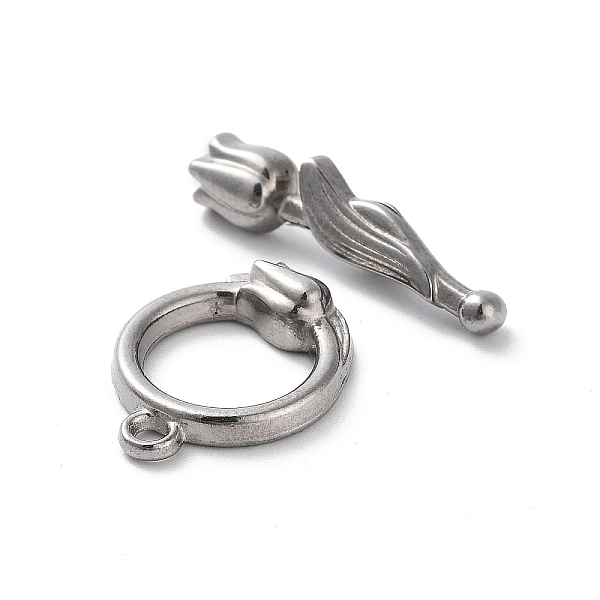PandaHall 304 Stainless Steel Toggle Clasps, Flower, Stainless Steel Color, 17.5x13x4mm, Hole: 1.6mm 304 Stainless Steel Flower
PandaHall 304 Stainless Steel Toggle Clasps, Flower, Stainless Steel Color, 17.5x13x4mm, Hole: 1.6mm 304 Stainless Steel Flower