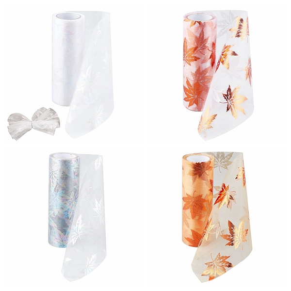 PandaHall Maple Leaf Pattern Organza Ribbon, Tulle Fabric Roll, for Wedding Party Decorat & Crafts, Mixed Color, 15cm, about 10yards/roll..., Multicolor
PandaHall Maple Leaf Pattern Organza Ribbon, Tulle Fabric Roll, for Wedding Party Decorat & Crafts, Mixed Color, 15cm, about 10yards/roll..., Multicolor