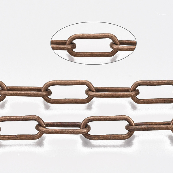 PandaHall Unwelded Iron Paperclip Chains, Drawn Elongated Cable Chains, with Spool, Red Copper, 14x6x1.4mm, about 82.02 Feet(25m)/roll Iron
PandaHall Unwelded Iron Paperclip Chains, Drawn Elongated Cable Chains, with Spool, Red Copper, 14x6x1.4mm, about 82.02 Feet(25m)/roll Iron