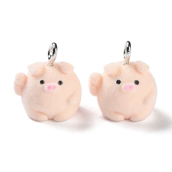 PandaHall Animal Shape Flocky Resin Pendants, Cute Animal Charms with Platinum Plated Iron Loops, Pig, 18x16x15.5mm, Hole: 2mm Resin Pig
PandaHall Animal Shape Flocky Resin Pendants, Cute Animal Charms with Platinum Plated Iron Loops, Pig, 18x16x15.5mm, Hole: 2mm Resin Pig