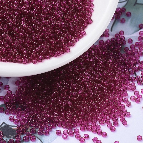 PandaHall MIYUKI Round Rocailles Beads, Japanese Seed Beads, 11/0, (RR1406) Transparent Fuchsia, 2x1.3mm, Hole: 0.8mm, about 1111pcs/10g..., Pink
PandaHall MIYUKI Round Rocailles Beads, Japanese Seed Beads, 11/0, (RR1406) Transparent Fuchsia, 2x1.3mm, Hole: 0.8mm, about 1111pcs/10g..., Pink