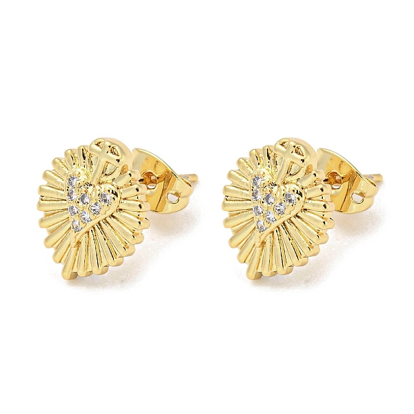 PandaHall Heart Rack Plating Brass Micro Pave Cubic Zirconia Stud Earrings, Long-Lasting Plated, Lead Free & Cadmium Free, Real 18K Gold..., Clear
PandaHall Heart Rack Plating Brass Micro Pave Cubic Zirconia Stud Earrings, Long-Lasting Plated, Lead Free & Cadmium Free, Real 18K Gold..., Clear