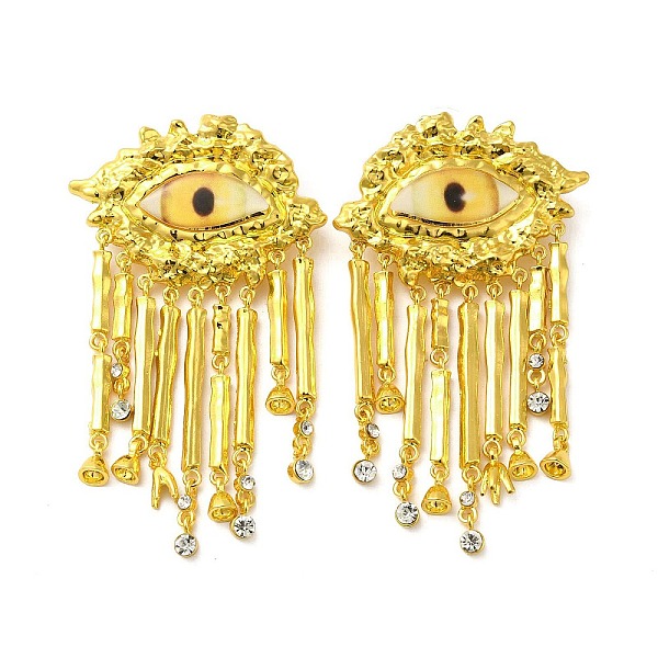 PandaHall Plastic Evil Eye Stud Earrings with Rhinestone, Alloy Tassel Earrings with Brass Pins, Golden, 88.5x50mm Rhinestone Eye Gold
PandaHall Plastic Evil Eye Stud Earrings with Rhinestone, Alloy Tassel Earrings with Brass Pins, Golden, 88.5x50mm Rhinestone Eye Gold