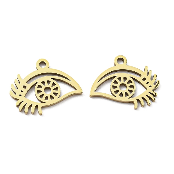 PandaHall Ion Plating(IP) 316L Surgical Stainless Steel Pendants, Laser Cut, Eye Charm, Real 18K Gold Plated, 12x15x1mm, Hole: 1.4mm 316L...
PandaHall Ion Plating(IP) 316L Surgical Stainless Steel Pendants, Laser Cut, Eye Charm, Real 18K Gold Plated, 12x15x1mm, Hole: 1.4mm 316L...
