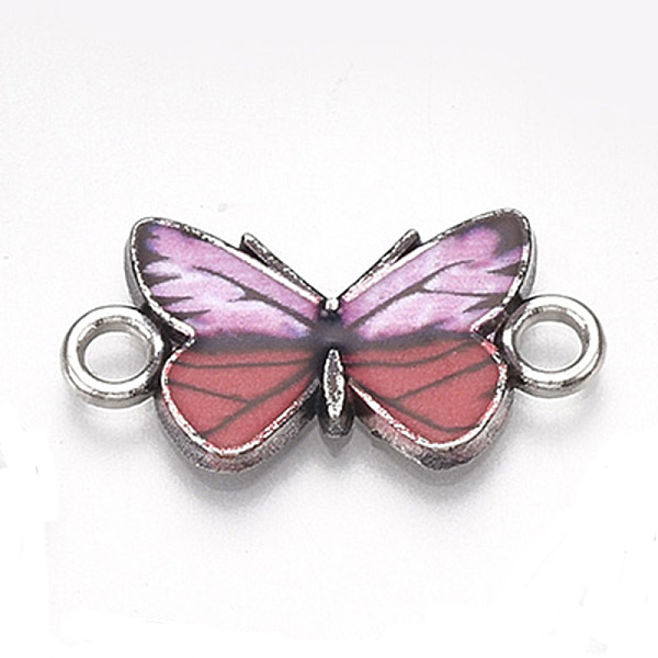 PandaHall Printed Alloy Connector Charms, with Enamel, Butterfly Link, Cadmium Free & Lead Free, Platinum, Light Coral, 12x23x2mm, Hole...
PandaHall Printed Alloy Connector Charms, with Enamel, Butterfly Link, Cadmium Free & Lead Free, Platinum, Light Coral, 12x23x2mm, Hole...