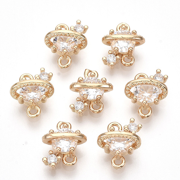 PandaHall Golden Tone Brass Links connectors, with Glass, Faceted, Planet, Clear, 10x9x5mm, Hole: 1.2mm Brass+Glass Planet Clear
PandaHall Golden Tone Brass Links connectors, with Glass, Faceted, Planet, Clear, 10x9x5mm, Hole: 1.2mm Brass+Glass Planet Clear