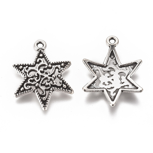 PandaHall Tibetan Style Pendants, Cadmium Free & Nickel Free & Lead Free, for Jewish, Star of David, Antique Silver, 24x18x3mm, Hole: 1.5mm...
PandaHall Tibetan Style Pendants, Cadmium Free & Nickel Free & Lead Free, for Jewish, Star of David, Antique Silver, 24x18x3mm, Hole: 1.5mm...