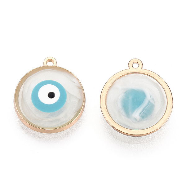 PandaHall Epoxy Resin Enamel Pendants, Evil Eye Charms, with Rack Plating Light Gold Tone Alloy Open Back Bezel, Cadmium Free & Nickel Free..., White
PandaHall Epoxy Resin Enamel Pendants, Evil Eye Charms, with Rack Plating Light Gold Tone Alloy Open Back Bezel, Cadmium Free & Nickel Free..., White