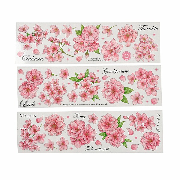 PandaHall 3Pcs 3 Styles Flower PET Waterproof Stickers Sets, Adhesive Decals for DIY Scrapbooking, Photo Album Decoration, Light Coral...
PandaHall 3Pcs 3 Styles Flower PET Waterproof Stickers Sets, Adhesive Decals for DIY Scrapbooking, Photo Album Decoration, Light Coral...