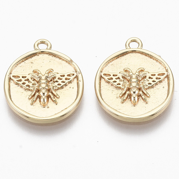 PandaHall Brass Charms, Nickel Free, Flat Round with Insect, Real 18K Gold Plated, 15x13x2mm, Hole: 1.2mm Brass Flat Round
PandaHall Brass Charms, Nickel Free, Flat Round with Insect, Real 18K Gold Plated, 15x13x2mm, Hole: 1.2mm Brass Flat Round