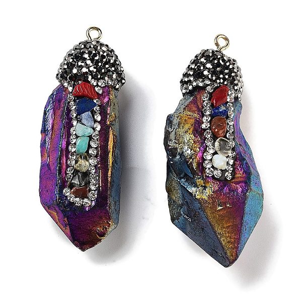 PandaHall Electroplated Raw Rough Natural Quartz Crystal Big Pendants, Spray Painted Chakra Nuggets Charms with Iron Rhinestone Findings..., Clear
PandaHall Electroplated Raw Rough Natural Quartz Crystal Big Pendants, Spray Painted Chakra Nuggets Charms with Iron Rhinestone Findings..., Clear