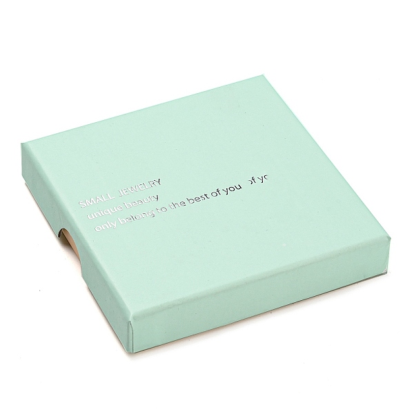 PandaHall Square Cardboard Paper Jewelry Box, Word Printed Jewelry Case with Sponge Inside, for Necklace Packaging, Aquamarine, 90x90x16mm..., Green
PandaHall Square Cardboard Paper Jewelry Box, Word Printed Jewelry Case with Sponge Inside, for Necklace Packaging, Aquamarine, 90x90x16mm..., Green