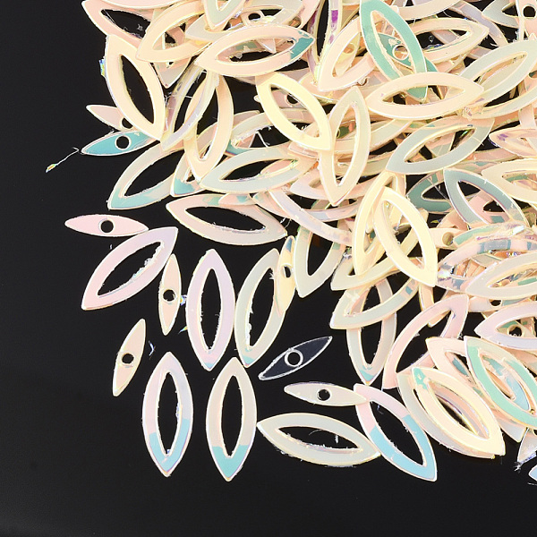 PandaHall Ornament Accessories, PVC Plastic Paillette/Sequins Links, Horse Eye, PapayaWhip, 9~10x3.5~4x0.4mm, Hole: 4x1.5mm, about..., Orange
PandaHall Ornament Accessories, PVC Plastic Paillette/Sequins Links, Horse Eye, PapayaWhip, 9~10x3.5~4x0.4mm, Hole: 4x1.5mm, about..., Orange