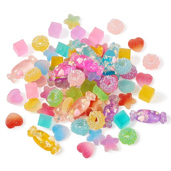 PandaHall Resin Cabochons, Heart, Candy, Donut, Cube, Star, Mixed Color, 100pcs/set Resin Mixed Shapes Multicolor
PandaHall Resin Cabochons, Heart, Candy, Donut, Cube, Star, Mixed Color, 100pcs/set Resin Mixed Shapes Multicolor