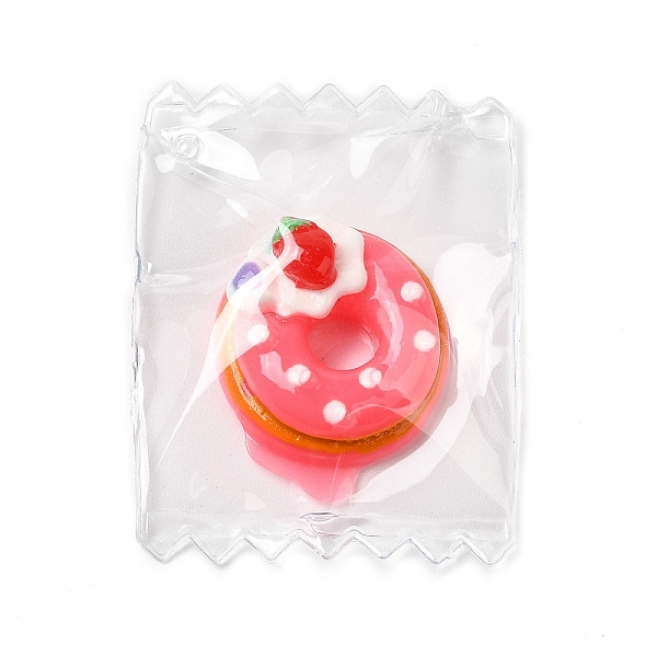 PandaHall Cute Plastic Pendants, with Resin Cabochon Inside, Candy Charms, Donut, 37.5x29.5x8.5mm, Hole: 1mm Plastic Donut
PandaHall Cute Plastic Pendants, with Resin Cabochon Inside, Candy Charms, Donut, 37.5x29.5x8.5mm, Hole: 1mm Plastic Donut
