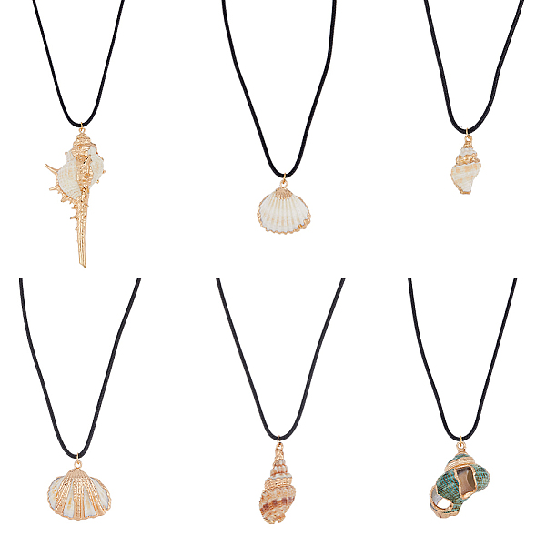 PandaHall ANATTASOUL 6Pcs 6 Style Natural Shell Pendant Necklaces Set with Wax Cords for Women, Mixed Color, 17.91~18.03 inch(45.5~45.8cm)..., Multicolor
PandaHall ANATTASOUL 6Pcs 6 Style Natural Shell Pendant Necklaces Set with Wax Cords for Women, Mixed Color, 17.91~18.03 inch(45.5~45.8cm)..., Multicolor