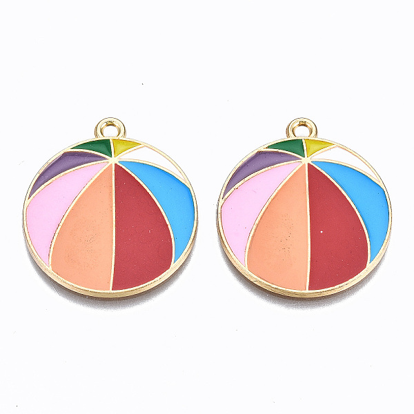 PandaHall Alloy Enamel Pendants, Cadmium Free & Lead Free, Light Gold, Ball, Colorful, 28x25x1mm, Hole: 1.8mm Alloy+Enamel Sports
PandaHall Alloy Enamel Pendants, Cadmium Free & Lead Free, Light Gold, Ball, Colorful, 28x25x1mm, Hole: 1.8mm Alloy+Enamel Sports